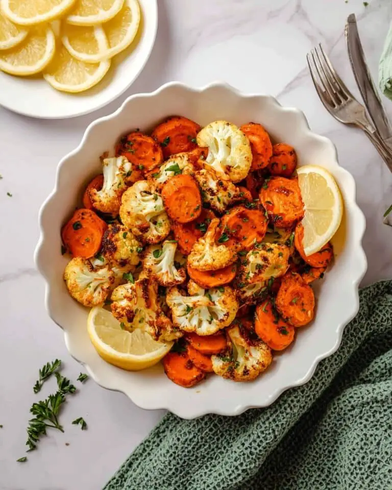 Roasted Cauliflower and Carrots with Lemon and Spices Recipe