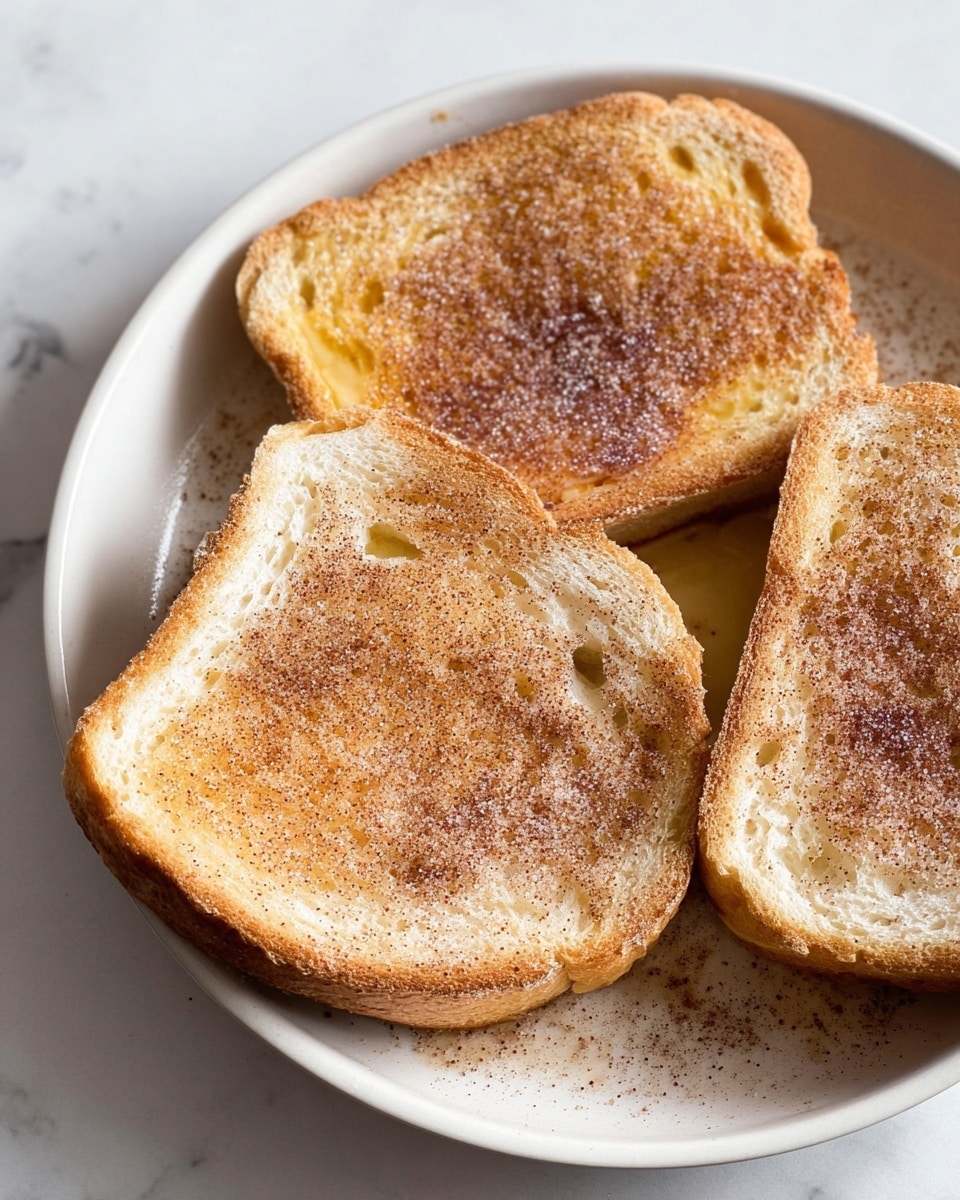 The image shows two pieces of golden brown bread with a shiny crust lying on a white marbled surface, surrounded by small bread crumbs. Above them, there is a black cooling rack holding two slices of soft, pale yellow bread with a light texture. To the top left, there is a white bowl filled with a mixture of sugar and brown spice, with a vanilla bean pod next to it. The scene is simple and clean with a light, warm feel. Photo taken with an iphone --ar 4:5 --v 7