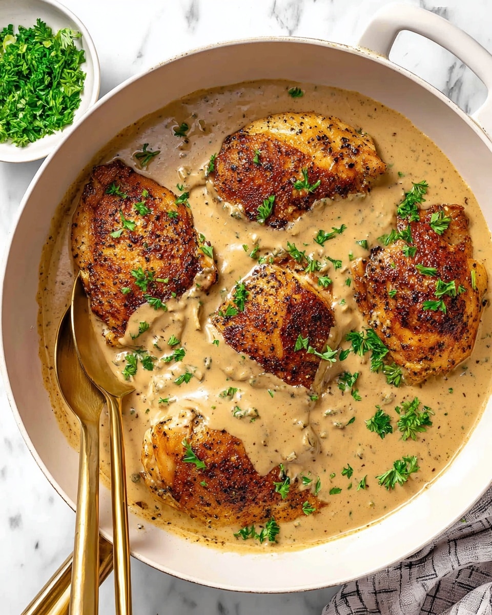 Skillet Chicken with Cream of Mushroom Sauce Recipe