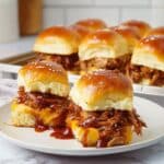 Brisket Sliders with Honey-Molasses BBQ Sauce and Swiss Cheese Recipe