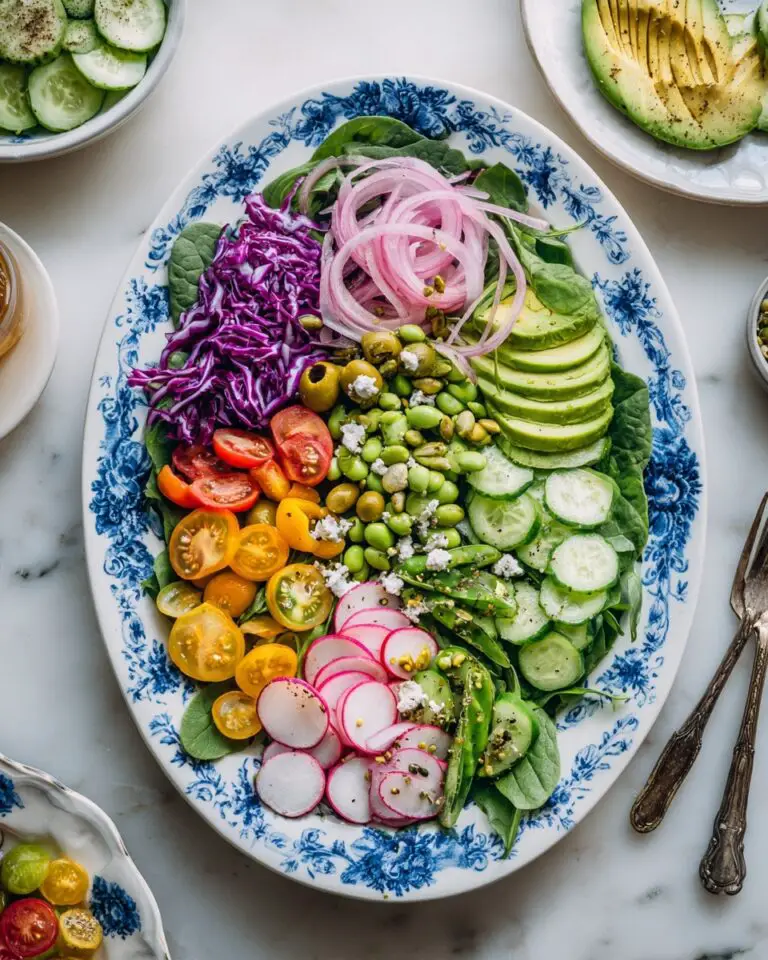 Everything Spring Green Salad with Lemon Basil Vinaigrette Recipe
