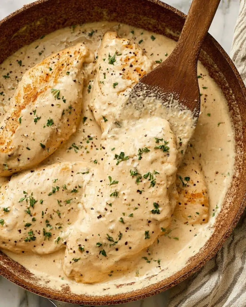 Cream Cheese Chicken Skillet with Parmesan and Italian Seasoning Recipe