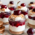 Cottage Cheese Cherry Cheesecake Jars with Pretzel Crust Recipe