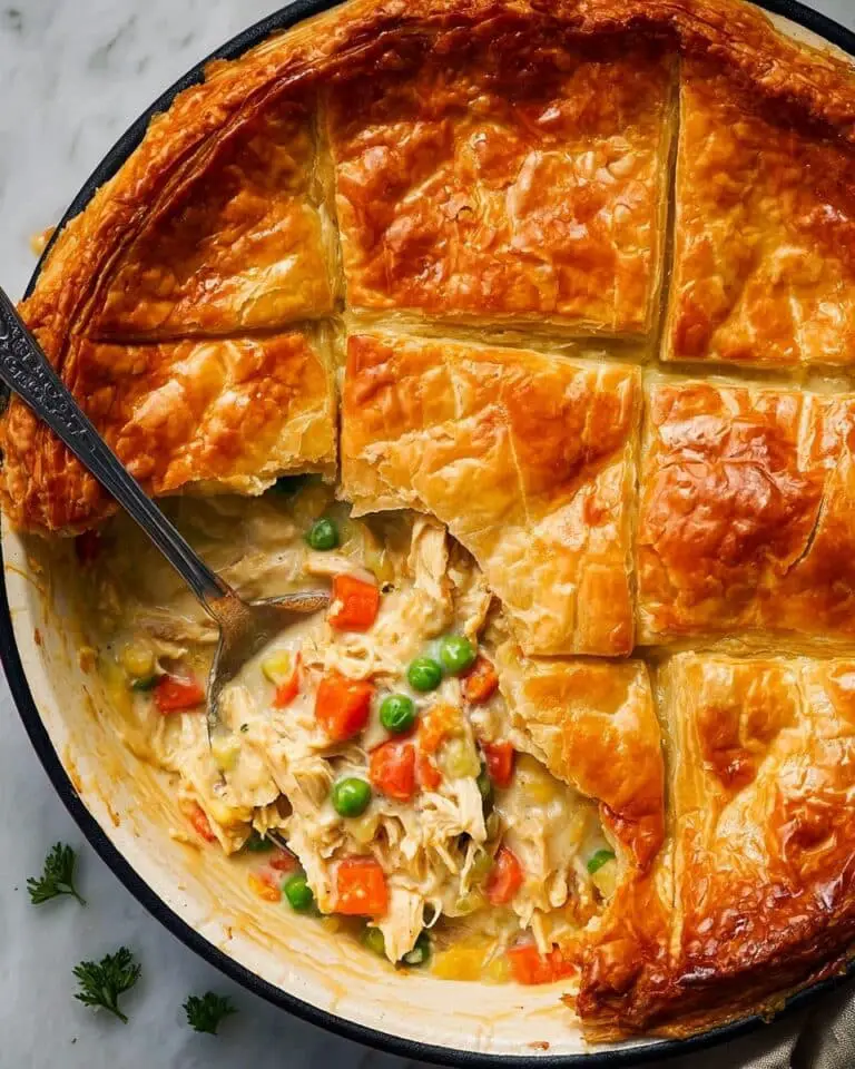 Skillet Puff Pastry Chicken Pot Pie Recipe