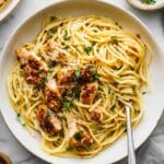 Lemon Garlic Chicken Scampi Pasta Recipe