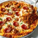 Pepperoni and Sausage Pizza Pasta Recipe