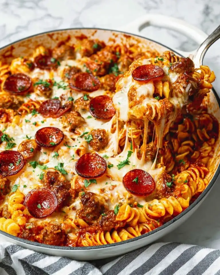 Pepperoni and Sausage Pizza Pasta Recipe