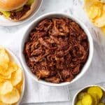 Slow Cooker or Instant Pot BBQ Shredded Beef Sandwiches Recipe