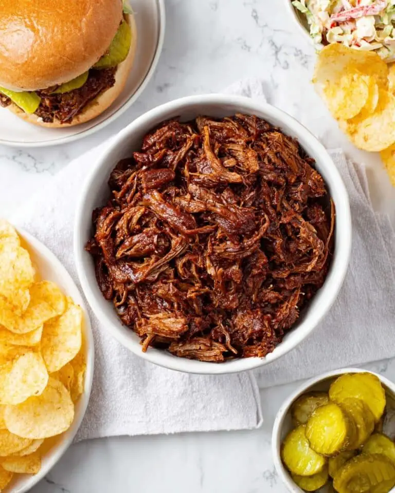 Slow Cooker or Instant Pot BBQ Shredded Beef Sandwiches Recipe