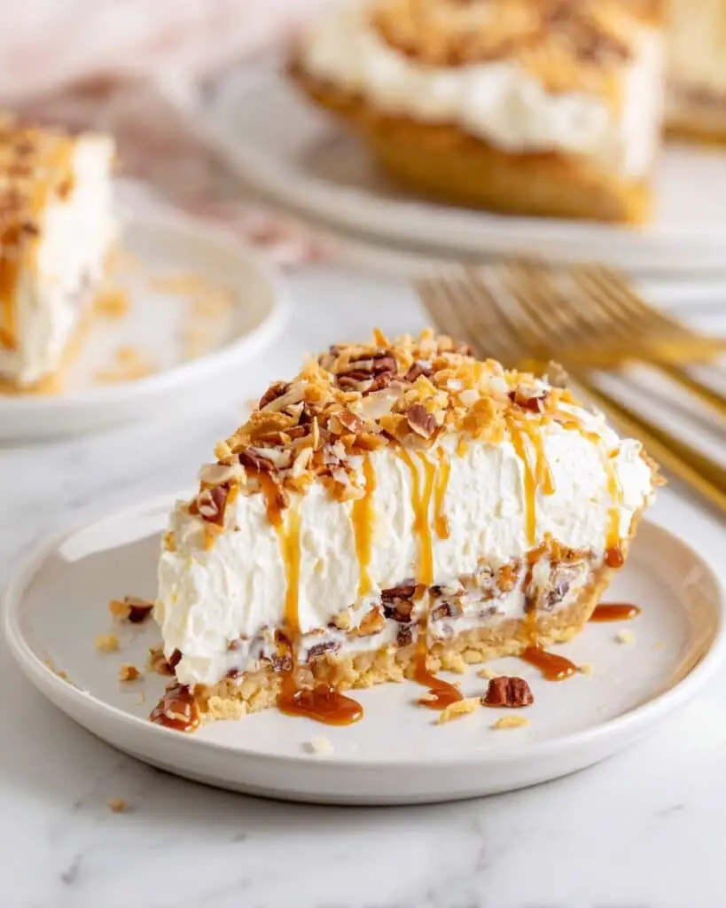 Pecan Cream Pie with Toasted Coconut and Caramel Recipe