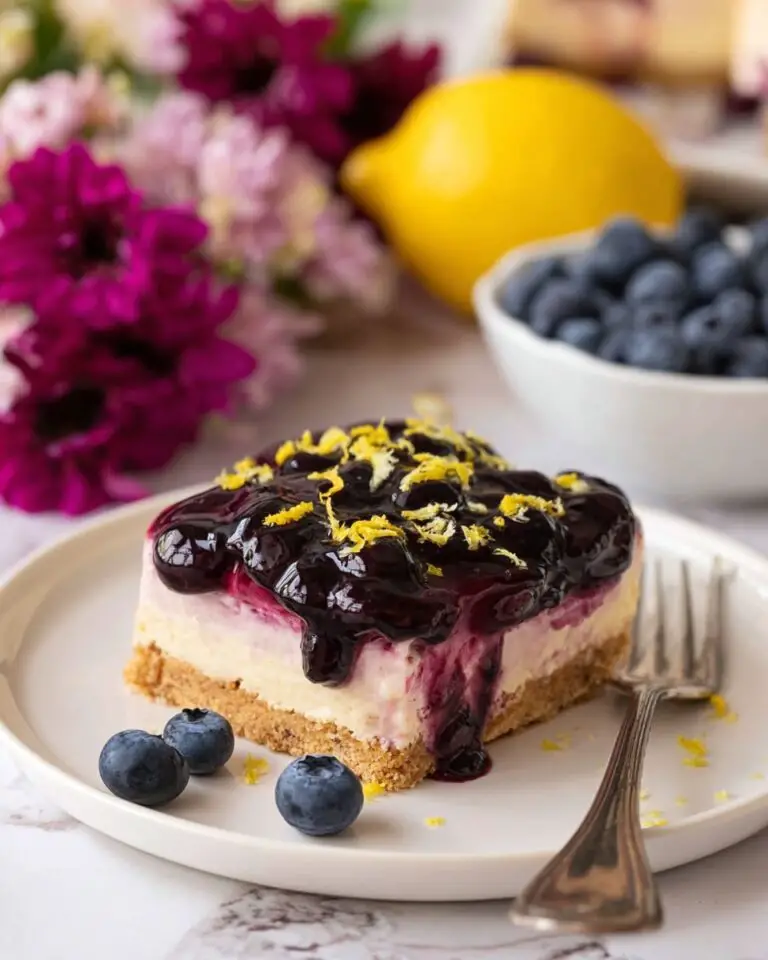 No Bake Blueberry Lemon Cheesecake Recipe