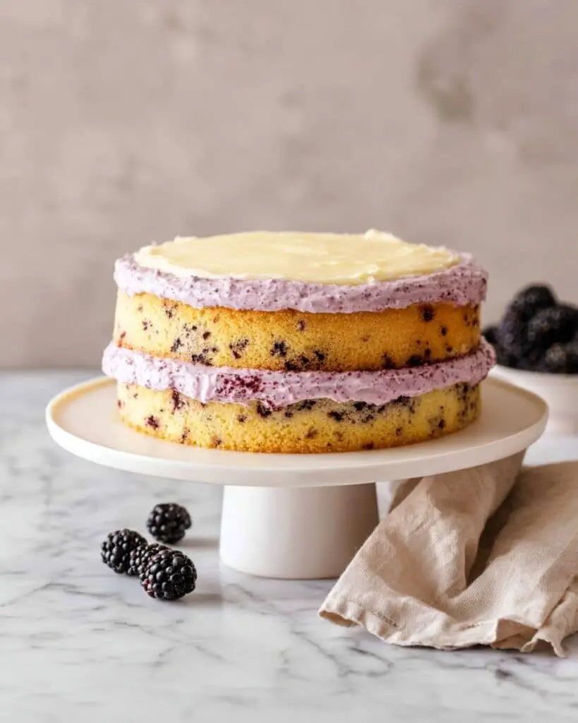 Easy Lemon Blackberry Cake Recipe