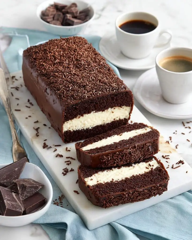 Cream Cheese Brownie Bread with Ganache Topping Recipe