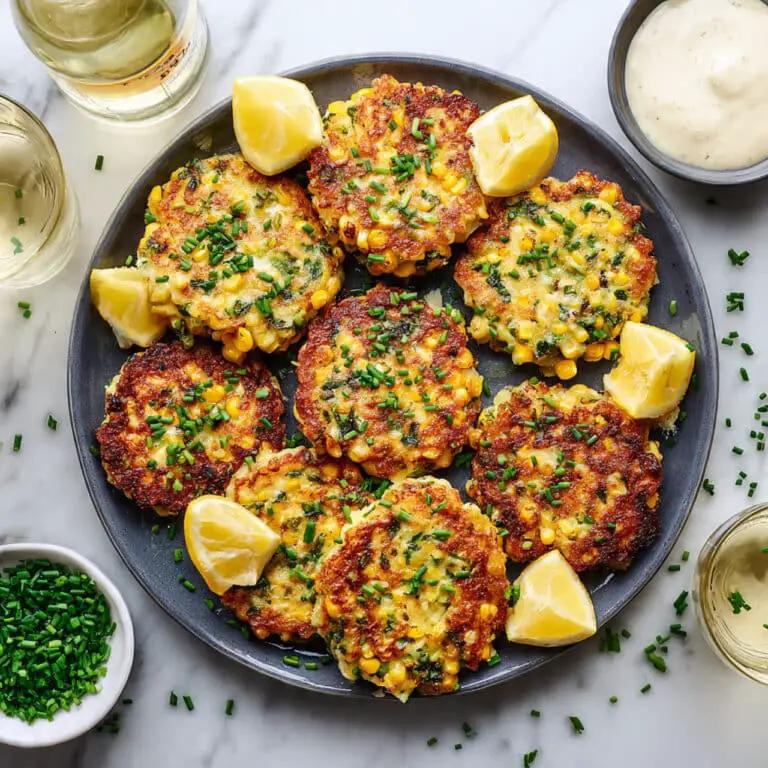 Chicken Zucchini Fritters with Lemon Chive Sour Cream Recipe
