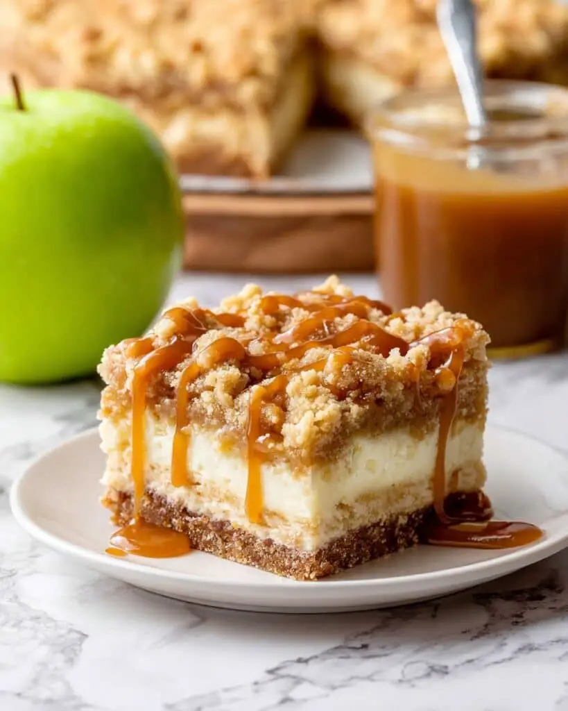 Apple Crisp Cheesecake Bars Recipe