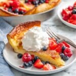 Dutch Baby Pancake with Macerated Berries and Whipped Cream Recipe