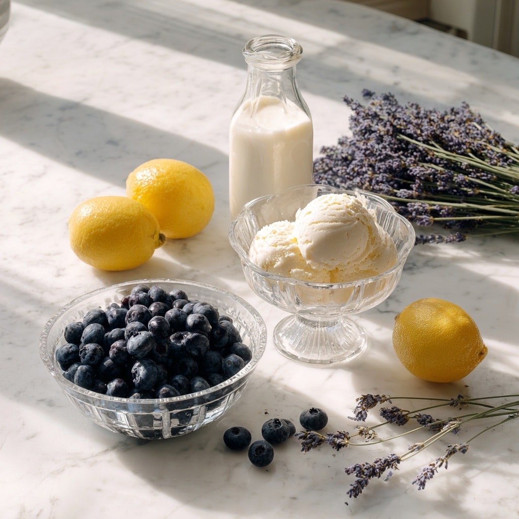 Blueberry Lemon Lavender Milkshake Recipe - Recipe Image