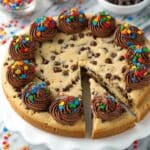 Chocolate Chip Cookie Cake with Buttercream Frosting Recipe