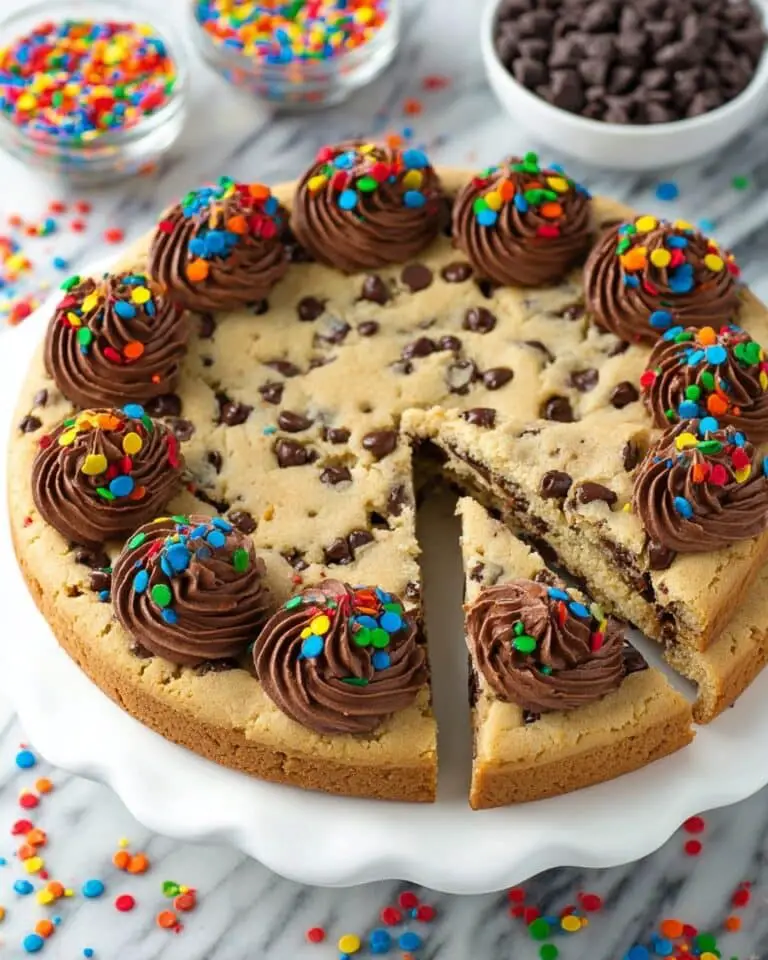 Chocolate Chip Cookie Cake with Buttercream Frosting Recipe