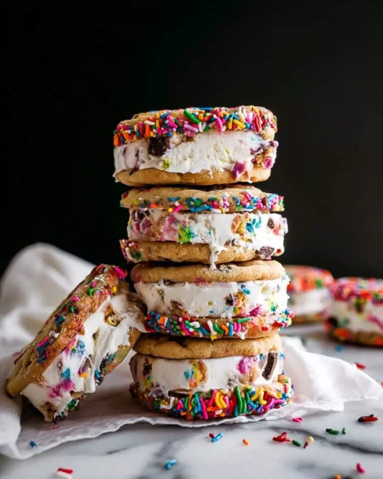M&M Cookie Ice Cream Sandwiches Recipe