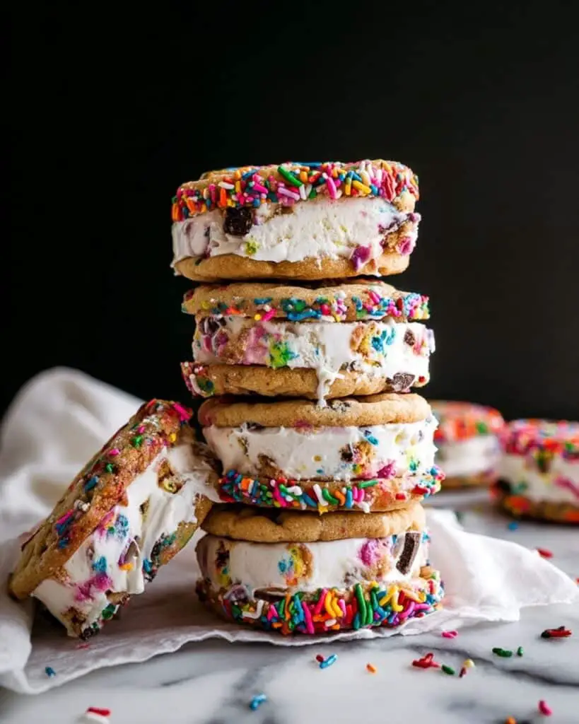 M&M Cookie Ice Cream Sandwiches Recipe