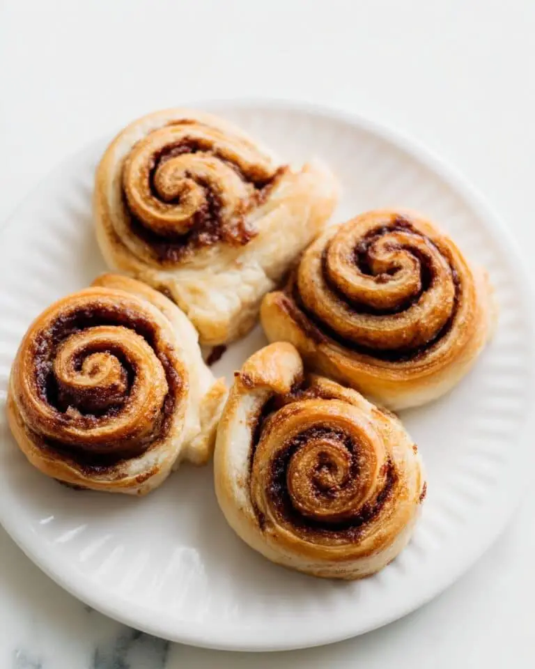 Puff Pastry Cinnamon Rolls with Vanilla Glaze Recipe