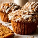 Pumpkin Muffins with Pecan Streusel and Maple Glaze Recipe