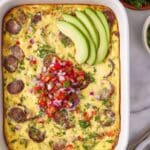 Tex-Mex Breakfast Casserole with Sausage, Potatoes, and Cheese Recipe