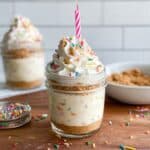 No-Bake Birthday Cake Cheesecake with Cottage Cheese Recipe