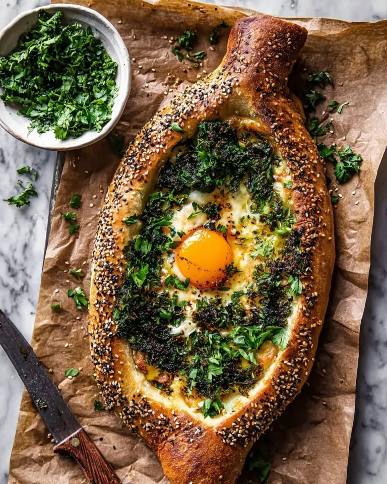 Sesame Khachapuri with Fresh Herbs and Honey Butter Recipe