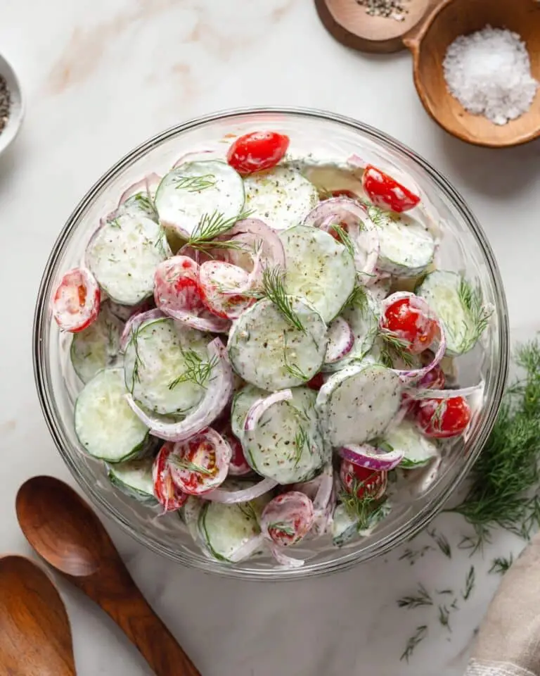 Creamy Cucumber Tomato Salad Recipe