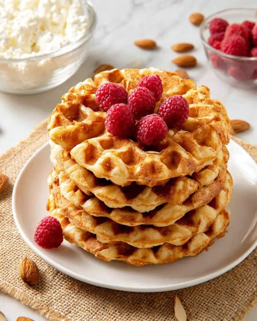 Cottage Cheese Almond Flour Waffles (Gluten-Free) Recipe
