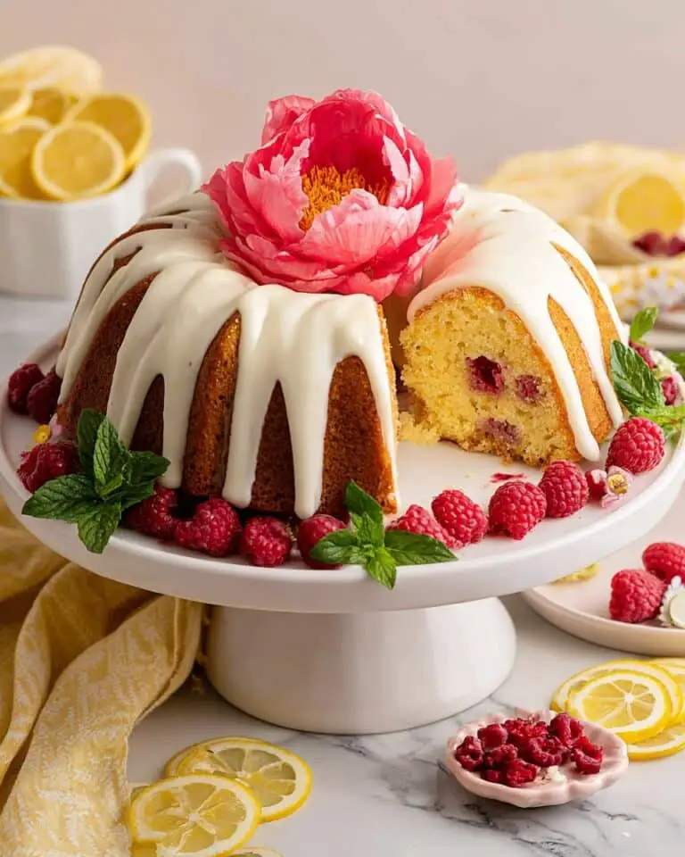 Gluten-Free Lemon Raspberry Nothing Bundt Cake Recipe