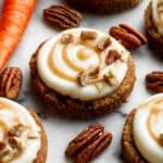 Carrot Cake Cookies with Cream Cheese Frosting and Salted Caramel Drizzle Recipe