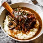Braised Lamb Shanks in Grape Juice with Herbs and Vegetables Recipe