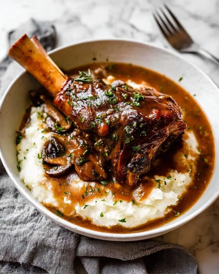 Braised Lamb Shanks in Grape Juice with Herbs and Vegetables Recipe