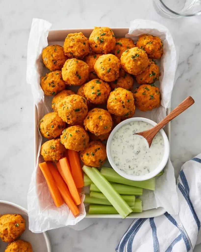 Keto Buffalo Chicken Bites with Blue Cheese Dip Recipe