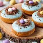 Easter Donuts with Speckled Egg Glaze and Mini Egg Topping Recipe
