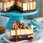 Caramel Turtle Brownie Bottom Cheesecake Recipe