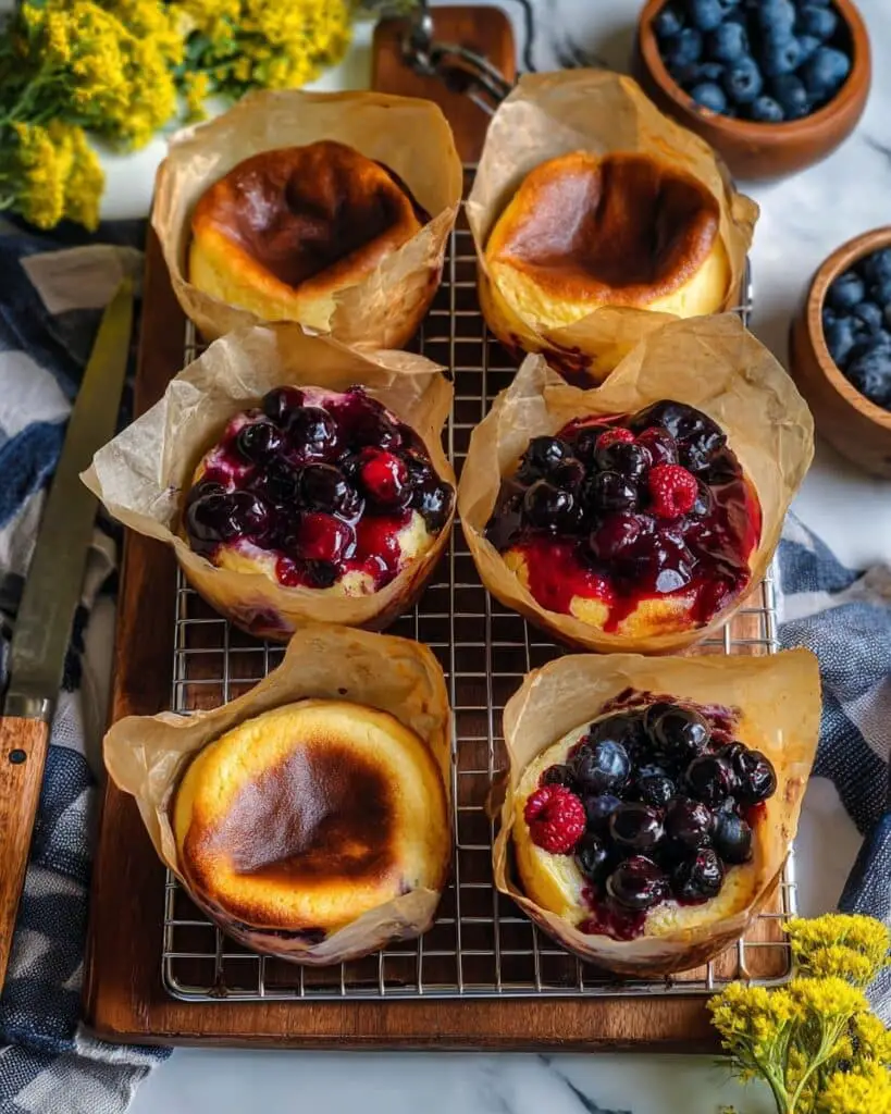Mini Basque Cheesecake Muffins Recipe