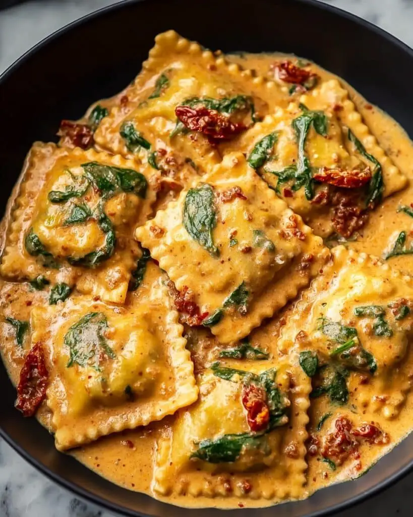 Creamy Tuscan Ravioli Recipe