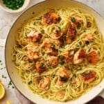 Salmon Scampi Pasta with Garlic, Lemon, and Butter Recipe