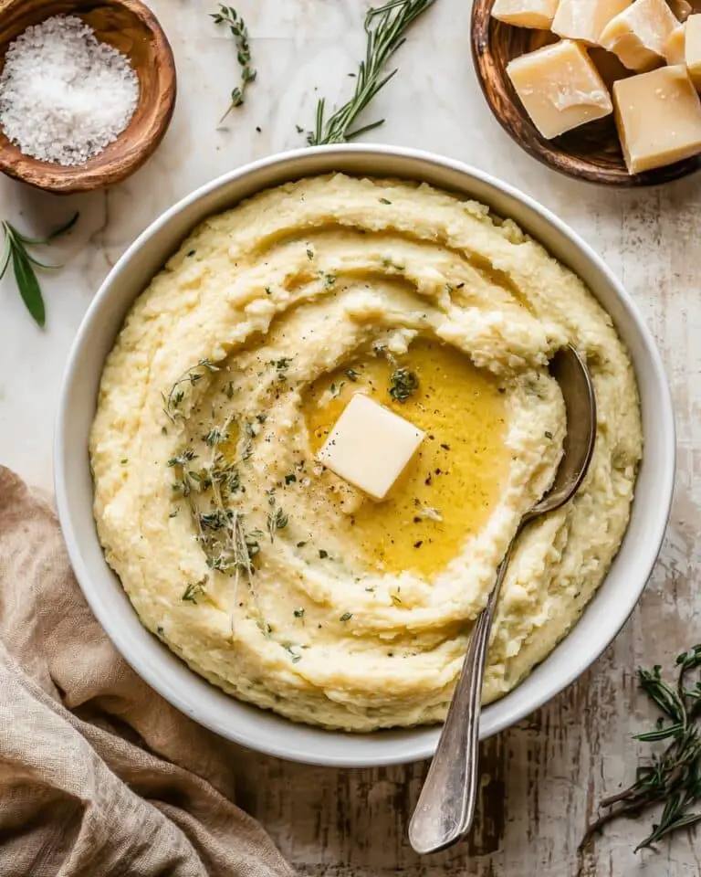 Cheesy Mashed Potatoes with Garlic & Sour Cream Recipe