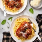 Thursday Night Spaghetti + Meatballs with Bucatini Recipe
