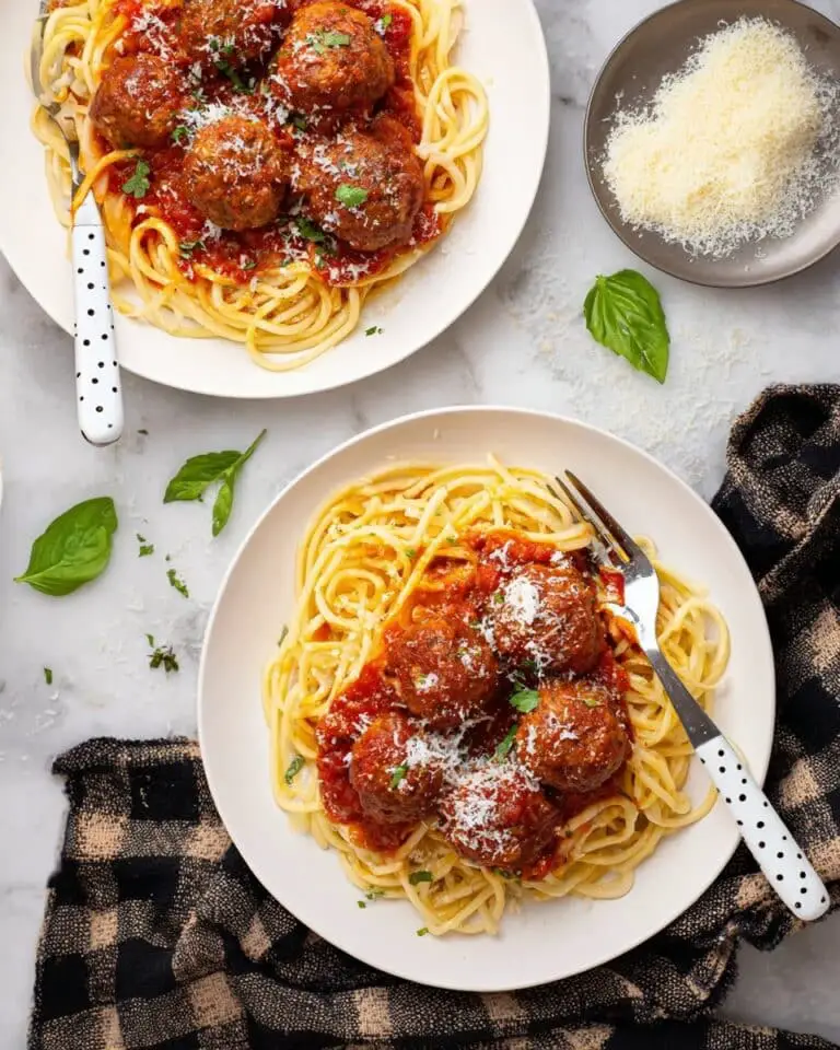 Thursday Night Spaghetti + Meatballs with Bucatini Recipe