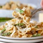 Jerk Chicken Pasta with Asparagus and Mushrooms Recipe