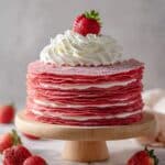 Strawberries and Cream Crepe Cake Recipe