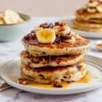 Thick and Fluffy Banana Bread Pancakes with Greek Yogurt Recipe