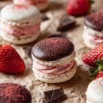 Chocolate Strawberry Macarons Recipe