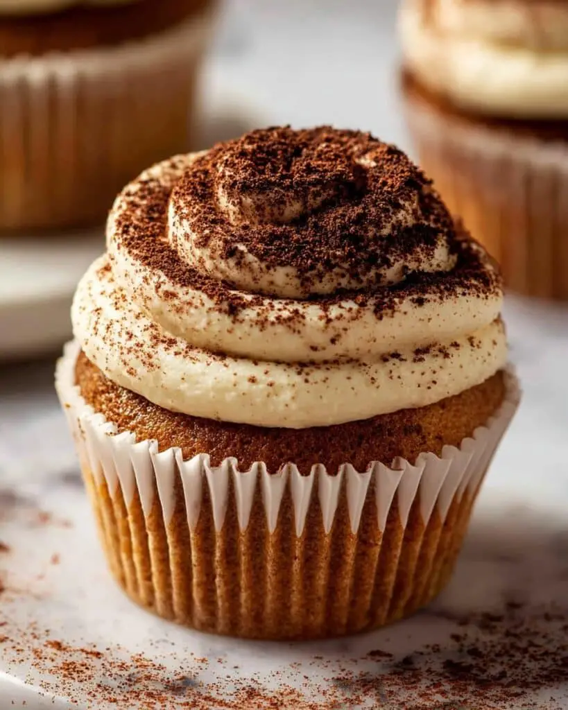 Tiramisu Cupcakes with Easy Mascarpone Cream Recipe